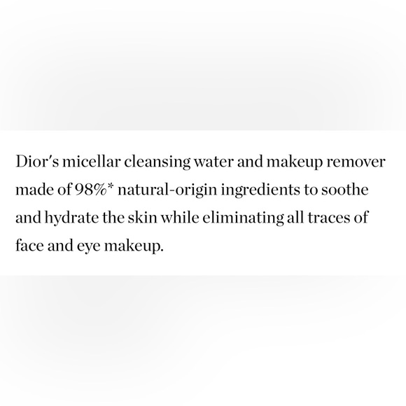 ONLY 1! Dior Micellar Cleansing Water 💦 NEW IN BOX Full Size Makeup Remover - Picture 6 of 7